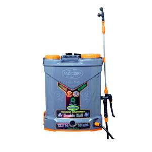 PAD Corp Double Bull 12 Volts X 14 Ampere Double Power Double Motor Battery Sprayer | 18 Liter Tank Capacity | 1.7Ah Fast Charger | Free 9 Watt LED Bulb 15 Ft Wired (Lithium-Ion Double Bull)